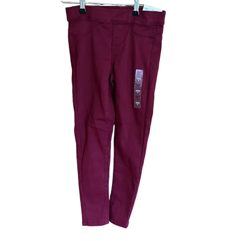 ‎SO burgundy NWT girls size 8 jeggings